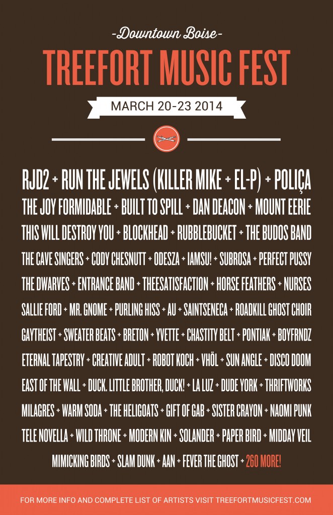 treefort festival lineup 2014