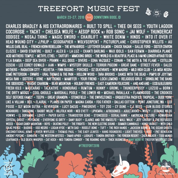 Treefort Fest 2016 Lineup